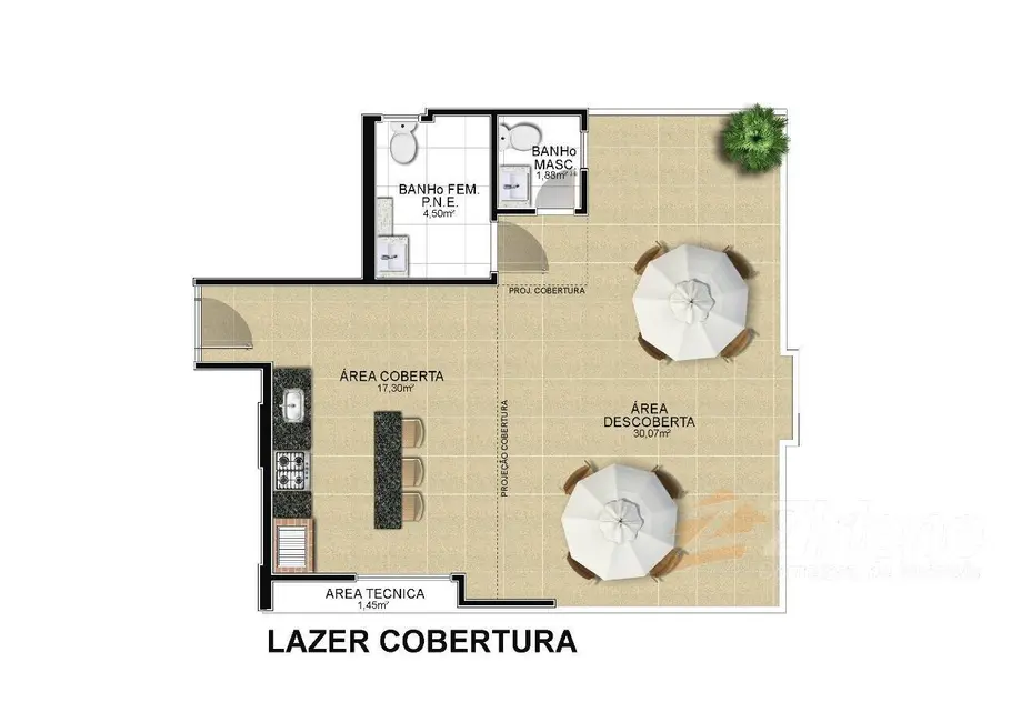 Foto 5 de Apartamento com 2 quartos à venda, 57m2 em Praia do Morro, Guarapari - ES