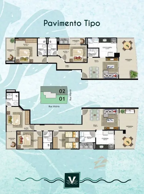 Apartamento com 2 quartos à venda, 92m2 em Praia do Morro, Guarapari - ES - imagem 7 Foto 7 de Apartamento com 2 quartos à venda, 92m2 em Praia do Morro, Guarapari - ES