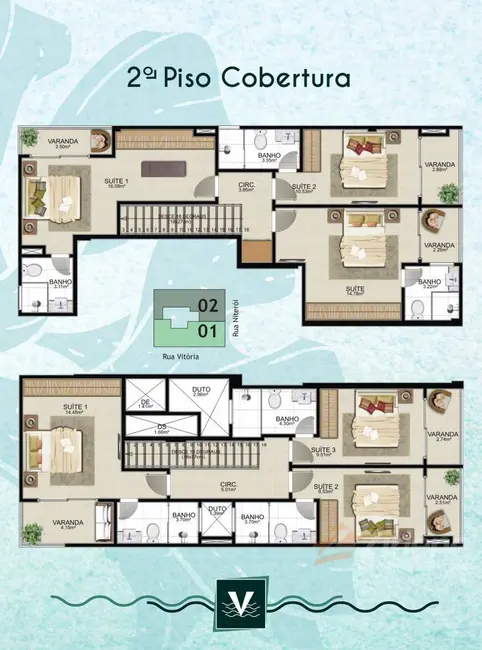 Apartamento com 2 quartos à venda, 92m2 em Praia do Morro, Guarapari - ES - imagem 9 Foto 9 de Apartamento com 2 quartos à venda, 92m2 em Praia do Morro, Guarapari - ES
