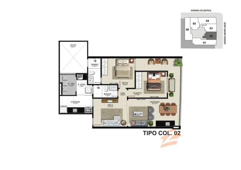 Foto 9 de Apartamento com 2 quartos à venda, 80m2 em Praia do Morro, Guarapari - ES