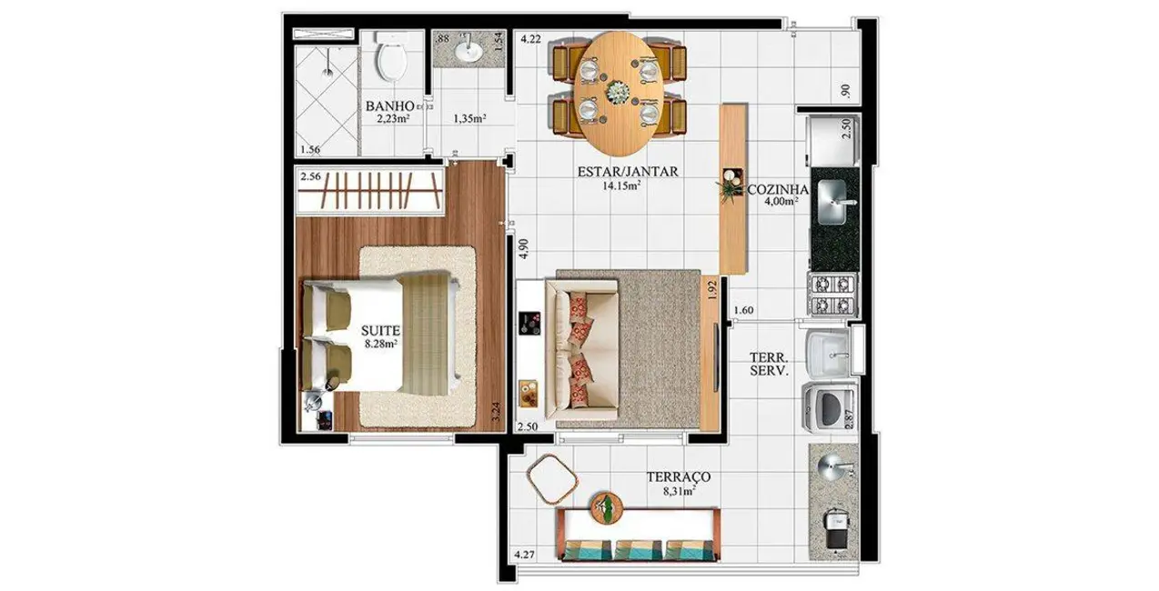 Foto 7 de Apartamento com 1 quarto à venda, 44m2 em Vila Andrade, São Paulo - SP