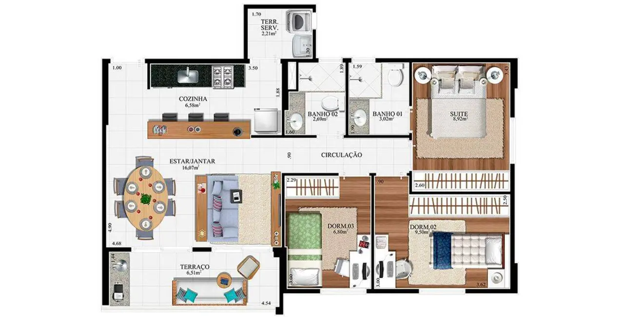 Foto 9 de Apartamento com 3 quartos à venda, 75m2 em Vila Andrade, São Paulo - SP