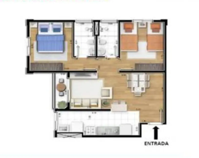 Apartamento com 2 quartos à venda, 55m2 em Vila Andrade, São Paulo - SP - imagem 6 Foto 6 de Apartamento com 2 quartos à venda, 55m2 em Vila Andrade, São Paulo - SP