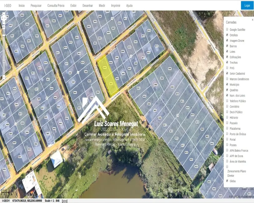 Foto 4 de Terreno / Lote à venda, 550m2 em Balneario Rincao - SC