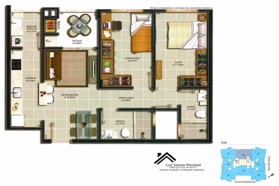 Foto 1 de Apartamento com 2 quartos à venda, 69m2 em Centro, Balneario Rincao - SC