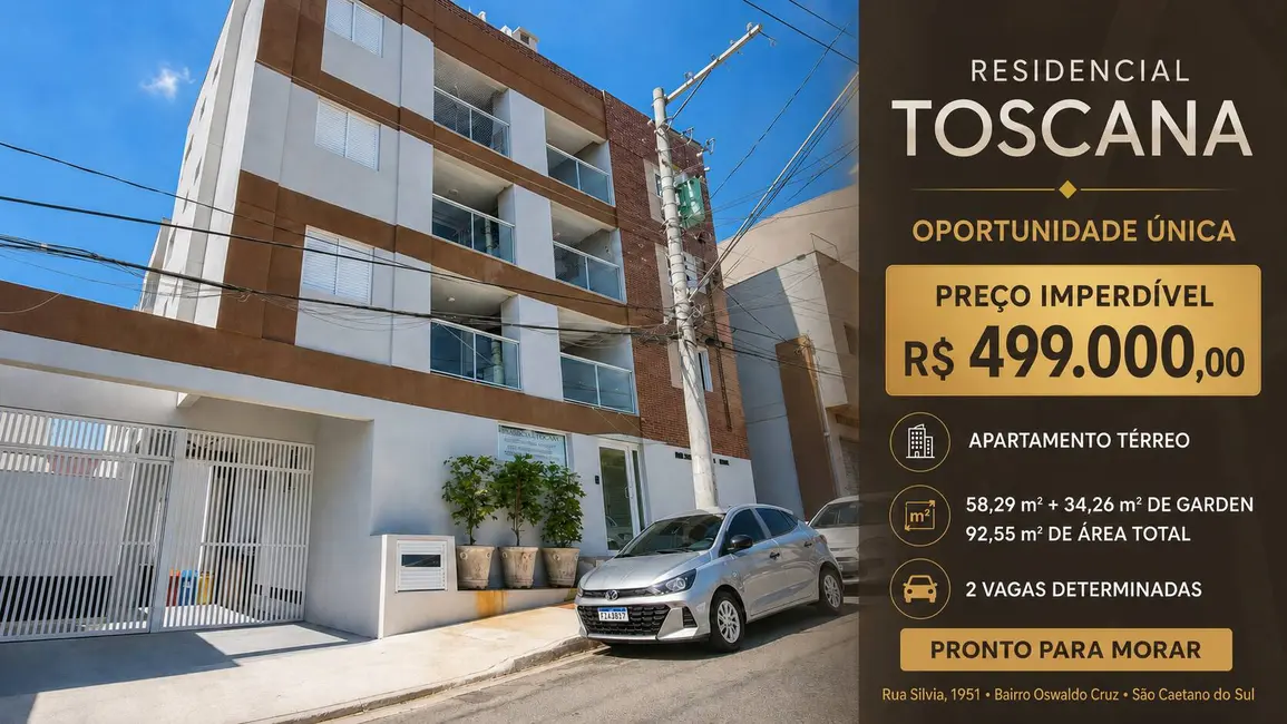 Foto 1 de Apartamento com 2 quartos à venda, 67m2 em Osvaldo Cruz, Sao Caetano Do Sul - SP