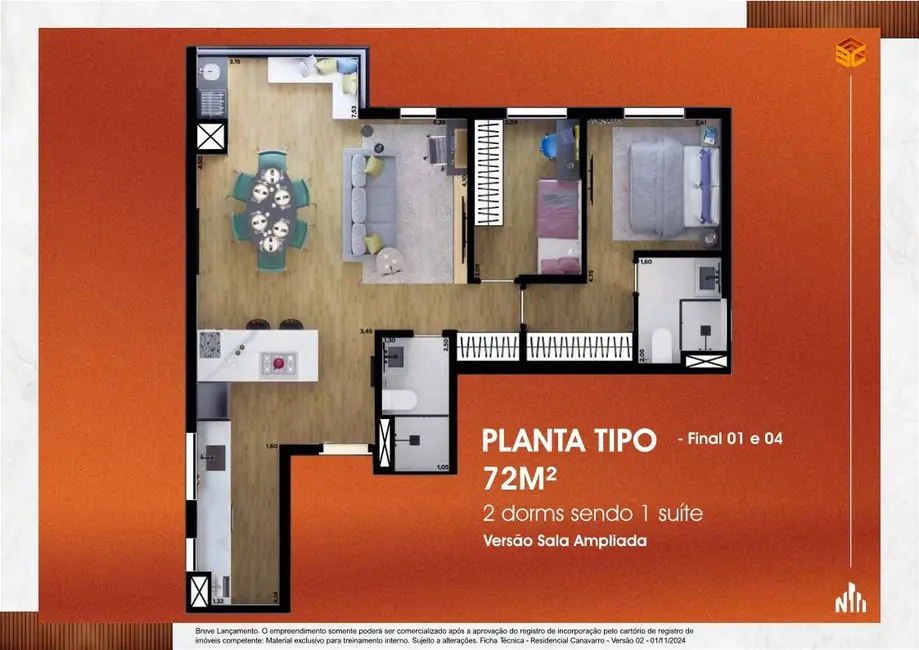 Foto 5 de Apartamento com 3 quartos à venda, 72m2 em Campestre, Santo Andre - SP