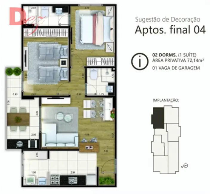 Foto 5 de Apartamento com 2 quartos à venda, 72m2 em Canto do Forte, Praia Grande - SP