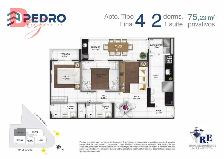 Foto 1 de Apartamento com 2 quartos à venda, 75m2 em Tupi, Praia Grande - SP