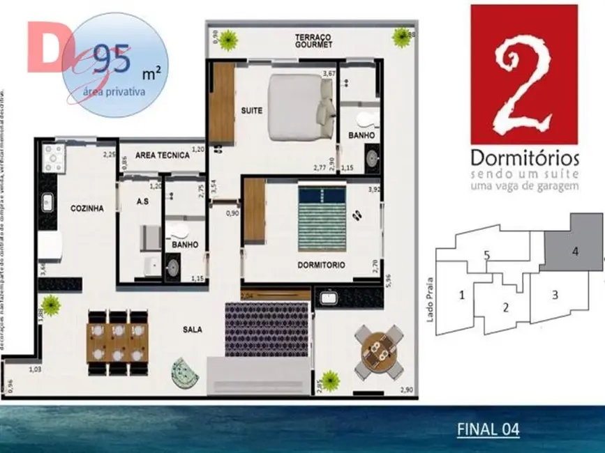 Apartamento com 2 quartos à venda, 12814m2 em Praia Grande - SP - imagem 7 Foto 7 de Apartamento com 2 quartos à venda, 12814m2 em Praia Grande - SP