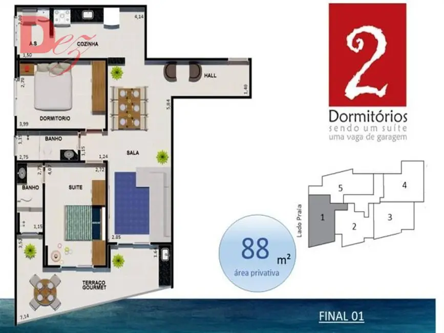 Apartamento com 2 quartos à venda, 12814m2 em Praia Grande - SP - imagem 4 Foto 4 de Apartamento com 2 quartos à venda, 12814m2 em Praia Grande - SP