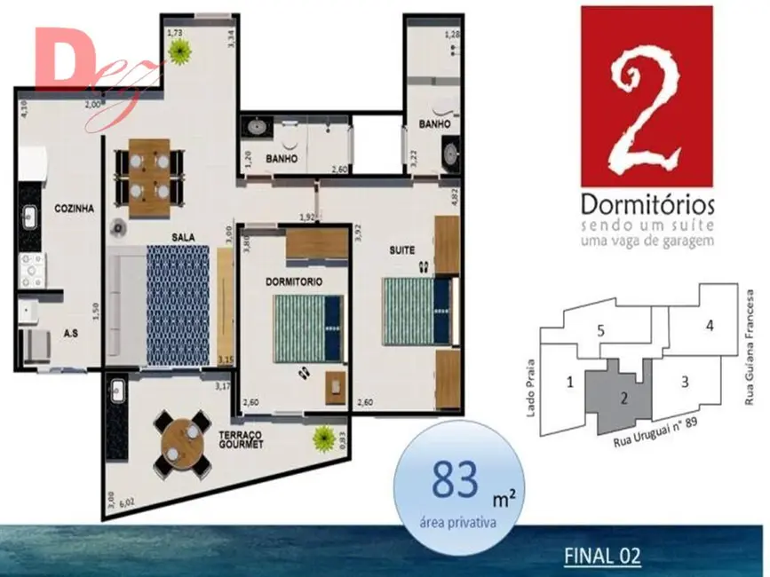 Apartamento com 2 quartos à venda, 120m2 em Praia Grande - SP - imagem 3 Foto 3 de Apartamento com 2 quartos à venda, 120m2 em Praia Grande - SP