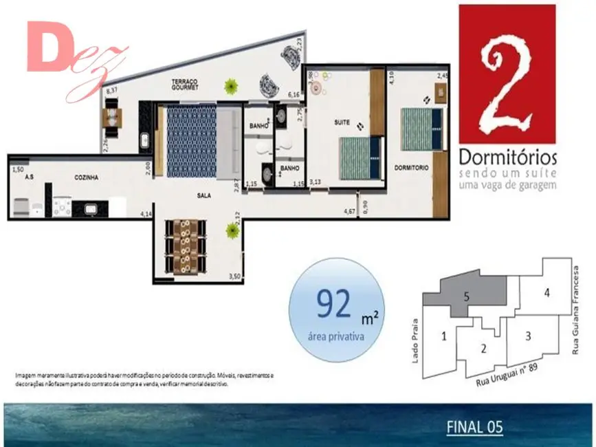 Apartamento com 2 quartos à venda, 120m2 em Praia Grande - SP - imagem 6 Foto 6 de Apartamento com 2 quartos à venda, 120m2 em Praia Grande - SP