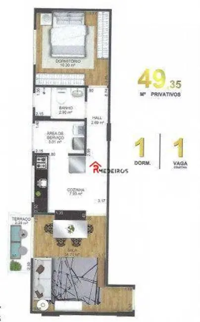 Foto 8 de Apartamento com 1 quarto à venda, 85m2 em Praia Grande - SP