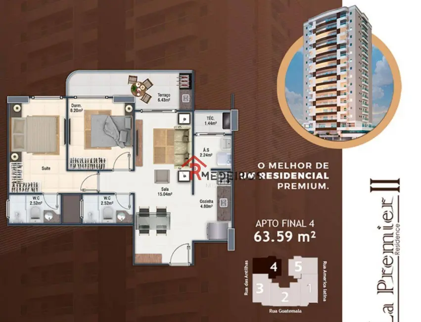 Apartamento com 2 quartos à venda, 63m2 em Praia Grande - SP - imagem 2 Foto 2 de Apartamento com 2 quartos à venda, 63m2 em Praia Grande - SP