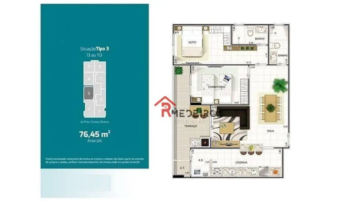 Foto 4 de Apartamento com 2 quartos à venda, 76m2 em Nova Mirim, Praia Grande - SP