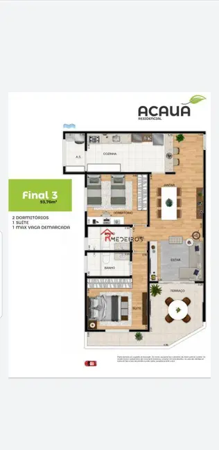 Foto 8 de Apartamento com 2 quartos à venda, 139m2 em Aviação, Praia Grande - SP