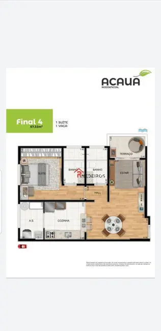 Foto 8 de Apartamento com 1 quarto à venda, 90m2 em Aviação, Praia Grande - SP
