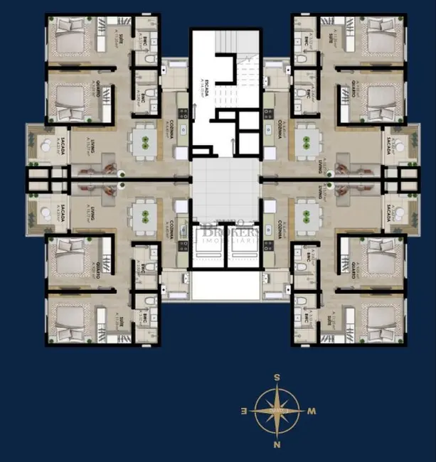 Foto 3 de Apartamento com 2 quartos à venda, 64m2 em São Francisco de Assis, Camboriu - SC