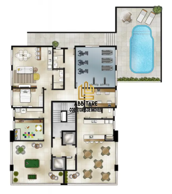 Apartamento com 3 quartos à venda, 130m2 em Torres - RS - imagem 4 Foto 4 de Apartamento com 3 quartos à venda, 130m2 em Torres - RS