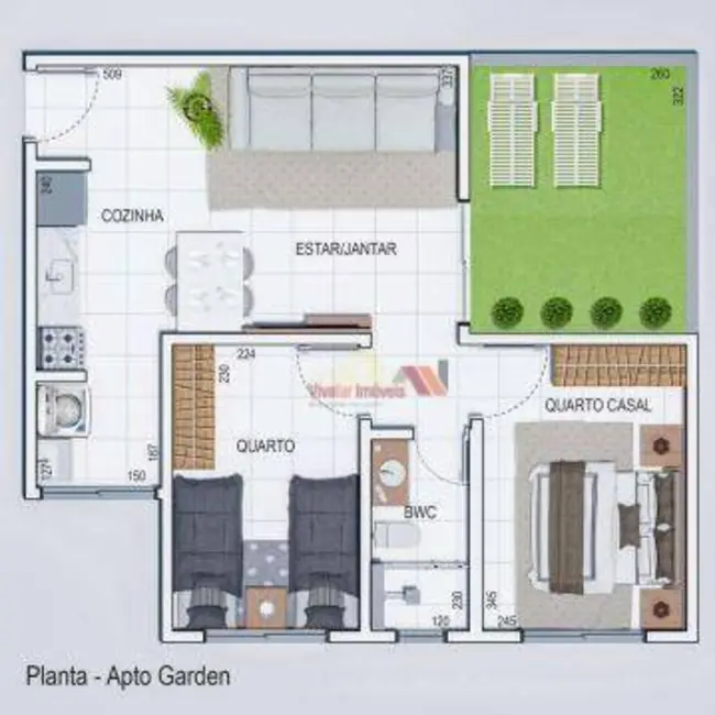 Foto 8 de Apartamento com 2 quartos à venda, 45m2 em Estados, Fazenda Rio Grande - PR