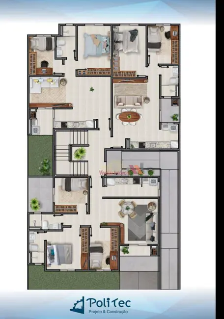 Foto 3 de Apartamento com 2 quartos à venda, 50m2 em Iguaçu, Araucaria - PR