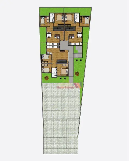 Foto 2 de Apartamento com 3 quartos à venda, 54m2 em Campina da Barra, Araucaria - PR