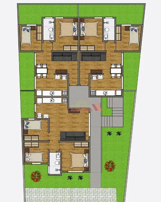 Apartamento com 3 quartos à venda, 54m2 em Campina da Barra, Araucaria - PR - imagem 3 Foto 3 de Apartamento com 3 quartos à venda, 54m2 em Campina da Barra, Araucaria - PR