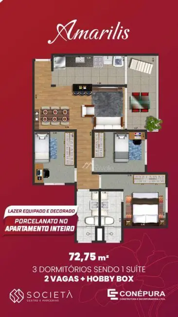 Foto 9 de Apartamento com 2 quartos à venda, 66m2 em Sao Jose Dos Campos - SP