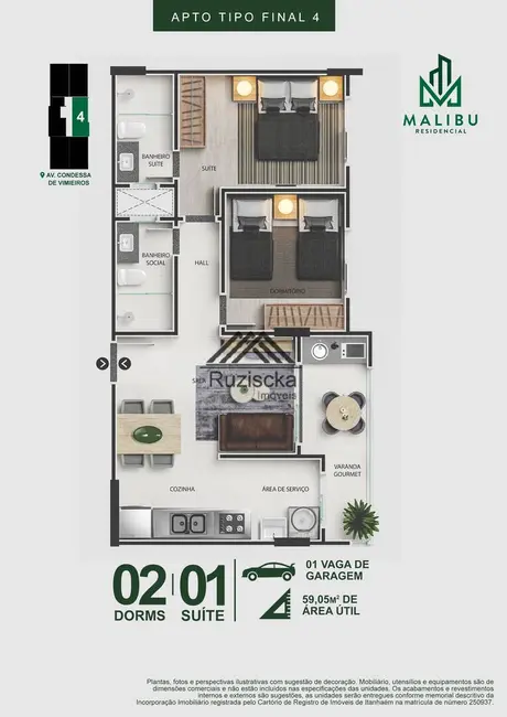 Apartamento com 2 quartos à venda, 59m2 em Centro, Itanhaem - SP - imagem 8 Foto 8 de Apartamento com 2 quartos à venda, 59m2 em Centro, Itanhaem - SP