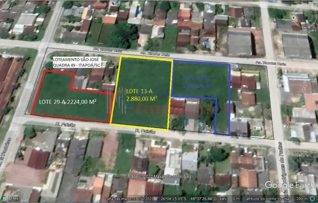 Foto 1 de Terreno / Lote para alugar em Itapoa - SC