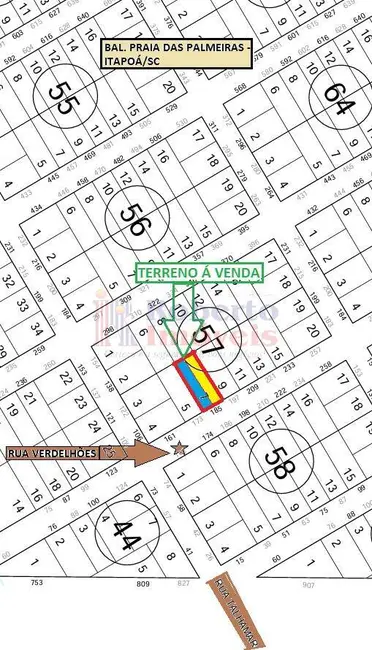 Foto 3 de Terreno / Lote à venda, 192m2 em Itapoa - SC