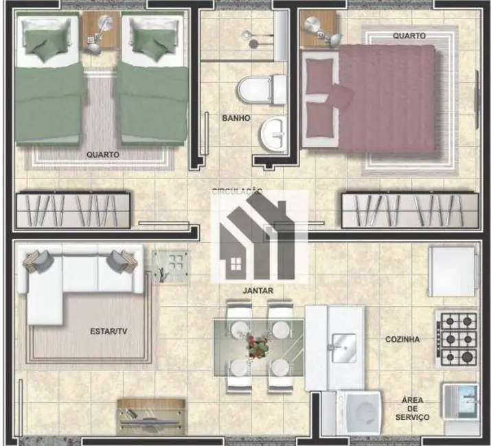 Apartamento com 2 quartos à venda, 42m2 em Campinas - SP - imagem 7 Foto 7 de Apartamento com 2 quartos à venda, 42m2 em Campinas - SP