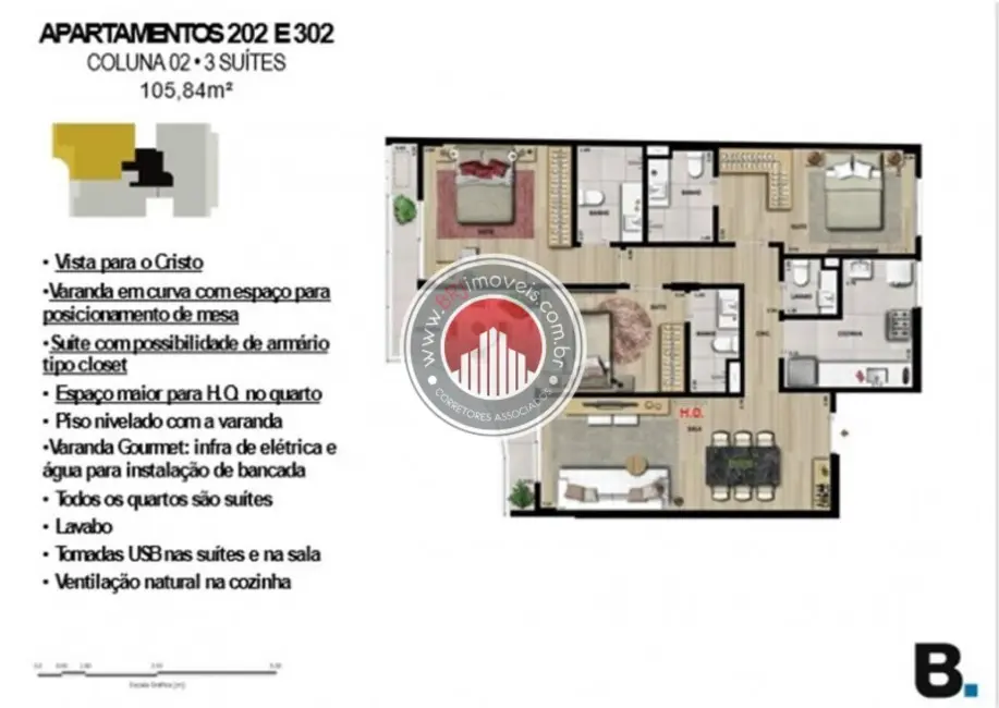 Apartamento com 4 quartos à venda, 214m2 em Botafogo, Rio De Janeiro - RJ - imagem 6 Foto 6 de Apartamento com 4 quartos à venda, 214m2 em Botafogo, Rio De Janeiro - RJ