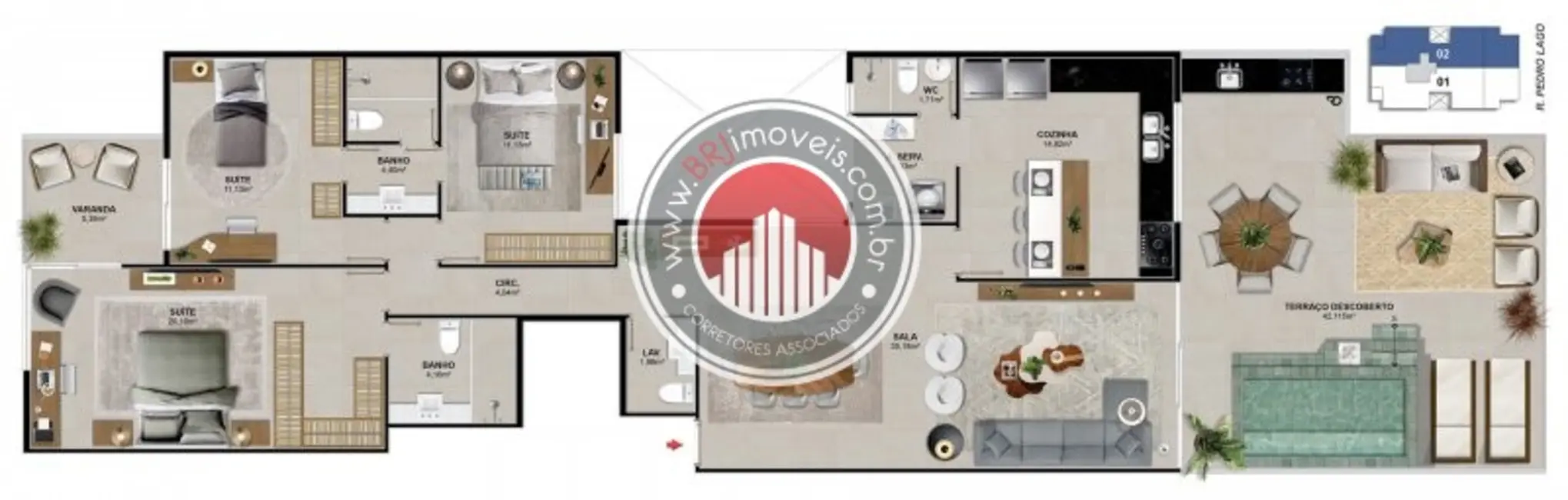 Foto 5 de Apartamento com 2 quartos à venda, 173m2 em Barra da Tijuca, Rio De Janeiro - RJ