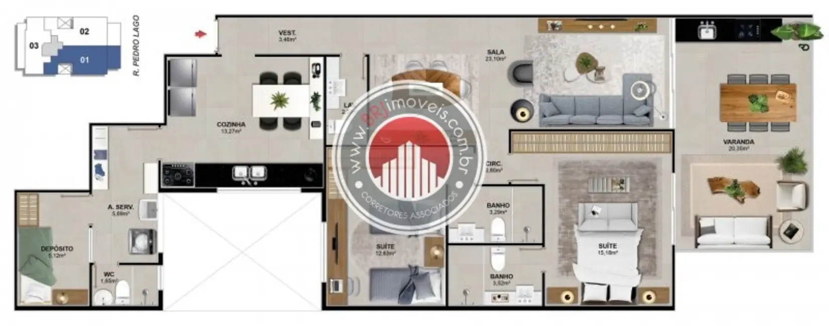 Foto 7 de Apartamento com 2 quartos à venda, 173m2 em Barra da Tijuca, Rio De Janeiro - RJ