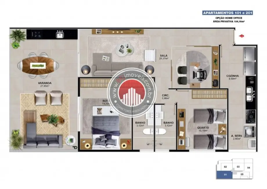 Foto 8 de Apartamento com 2 quartos à venda, 133m2 em Barra da Tijuca, Rio De Janeiro - RJ