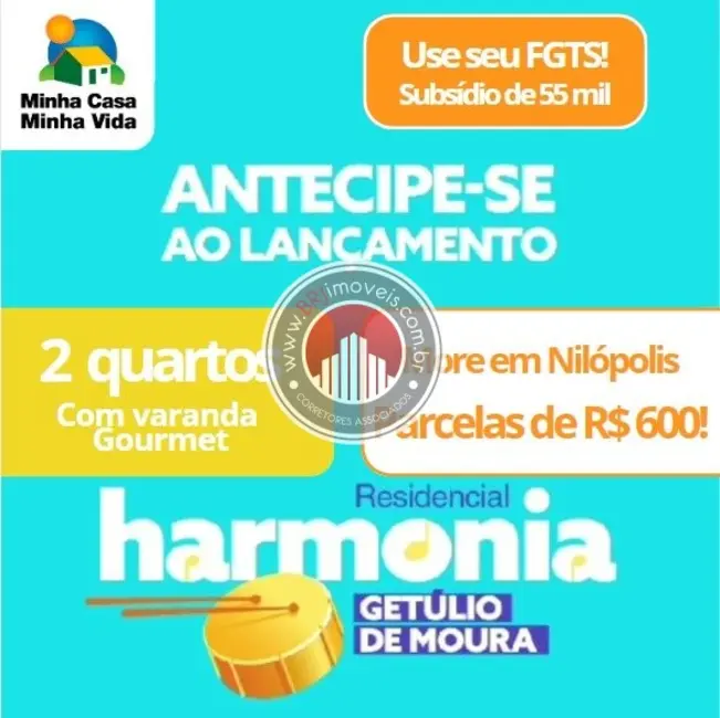 Foto 1 de Apartamento com 2 quartos à venda, 46m2 em Centro, Nilopolis - RJ
