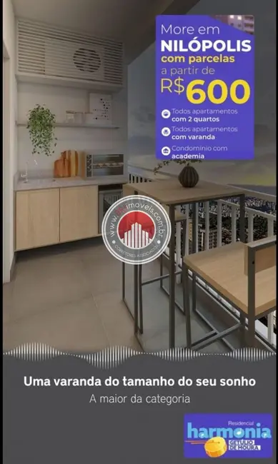 Foto 4 de Apartamento com 2 quartos à venda, 50m2 em Edson Passos, Mesquita - RJ