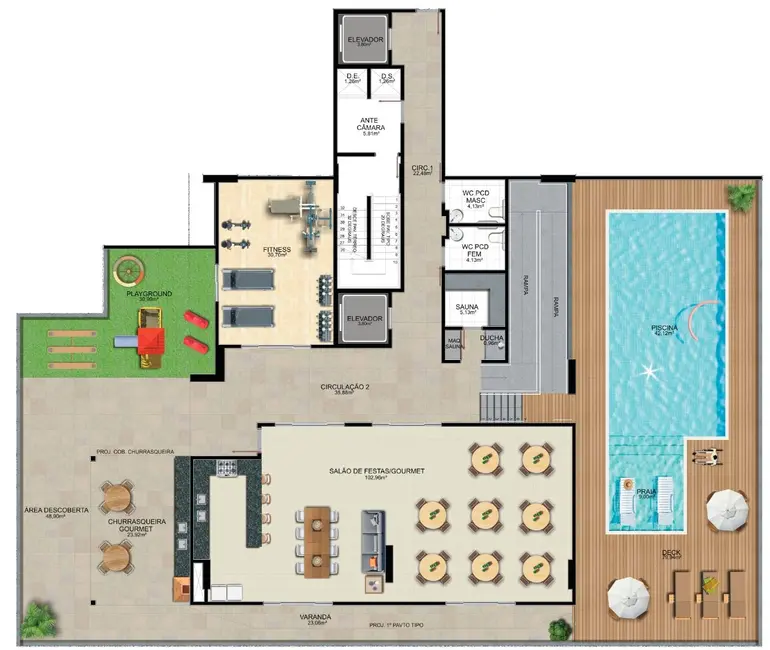 Apartamento com 2 quartos à venda, 60m2 em Praia de Itaparica, Vila Velha - ES - imagem 3 Foto 3 de Apartamento com 2 quartos à venda, 60m2 em Praia de Itaparica, Vila Velha - ES