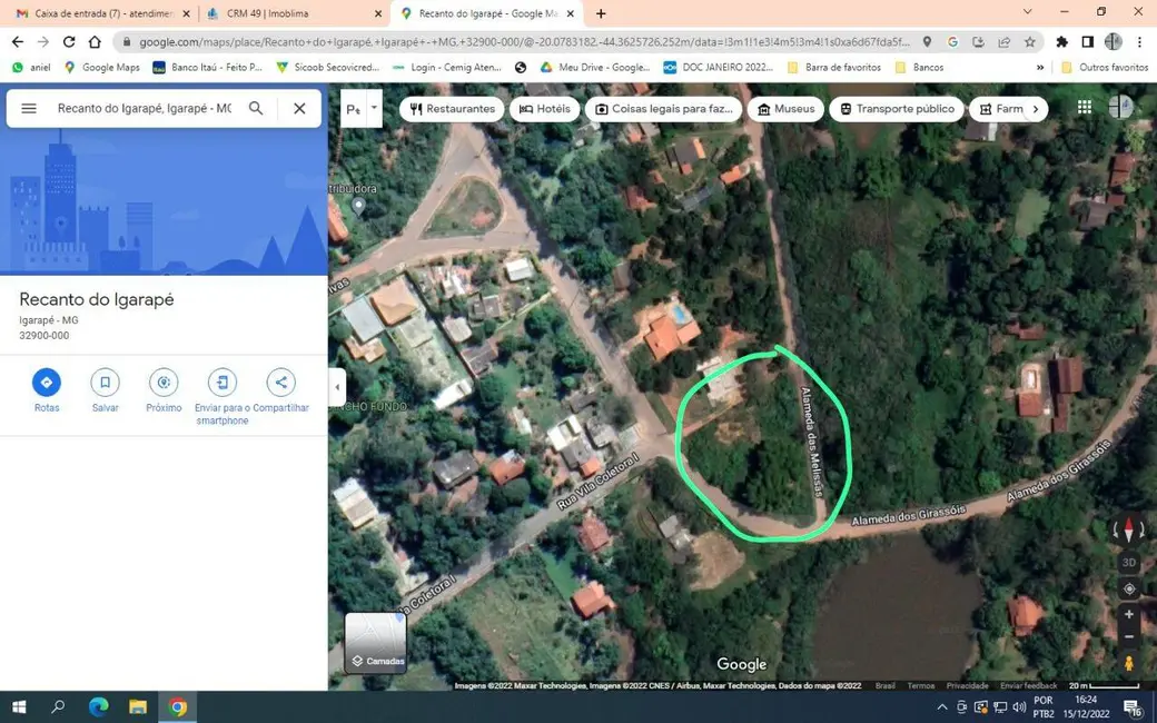 Foto 2 de Terreno / Lote à venda, 2000m2 em Igarape - MG