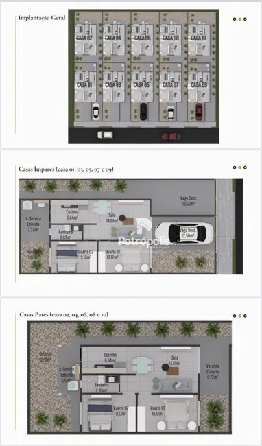 Foto 3 de Casa de Condomínio com 2 quartos à venda, 75m2 em Palmas - TO