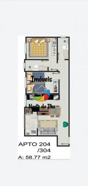 Foto 7 de Apartamento com 2 quartos à venda, 63m2 em Ingleses do Rio Vermelho, Florianopolis - SC