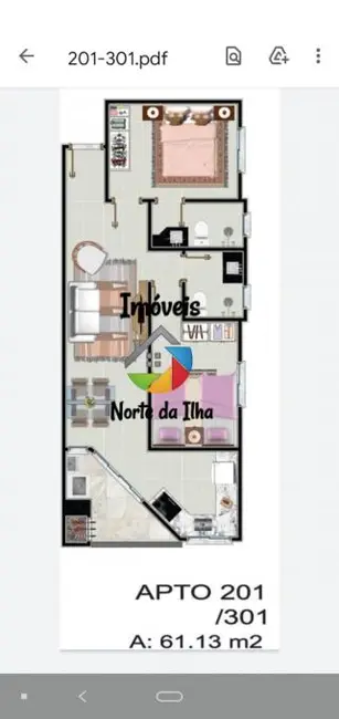 Foto 2 de Apartamento com 2 quartos à venda, 63m2 em Ingleses do Rio Vermelho, Florianopolis - SC