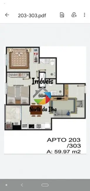 Foto 3 de Apartamento com 2 quartos à venda, 63m2 em Ingleses do Rio Vermelho, Florianopolis - SC