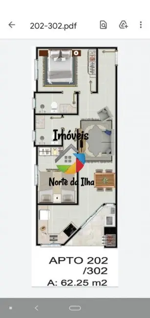 Foto 9 de Apartamento com 2 quartos à venda, 63m2 em Ingleses do Rio Vermelho, Florianopolis - SC