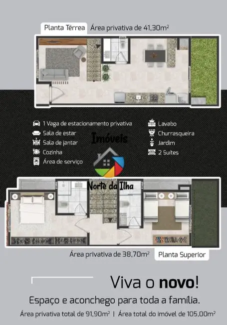 Casa com 2 quartos à venda, 73m2 em Cachoeira do Bom Jesus, Florianopolis - SC - imagem 3 Foto 3 de Casa com 2 quartos à venda, 73m2 em Cachoeira do Bom Jesus, Florianopolis - SC