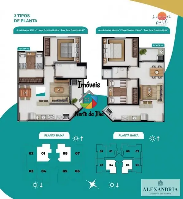 Foto 8 de Apartamento com 2 quartos à venda, 58m2 em Vargem do Bom Jesus, Florianopolis - SC