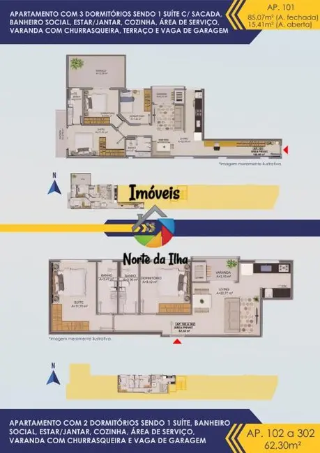 Foto 5 de Apartamento com 2 quartos à venda, 71m2 em Ingleses do Rio Vermelho, Florianopolis - SC