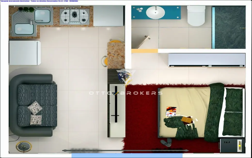 Foto 3 de Apartamento com 1 quarto à venda, 45m2 em Santa Cruz Cabralia - BA